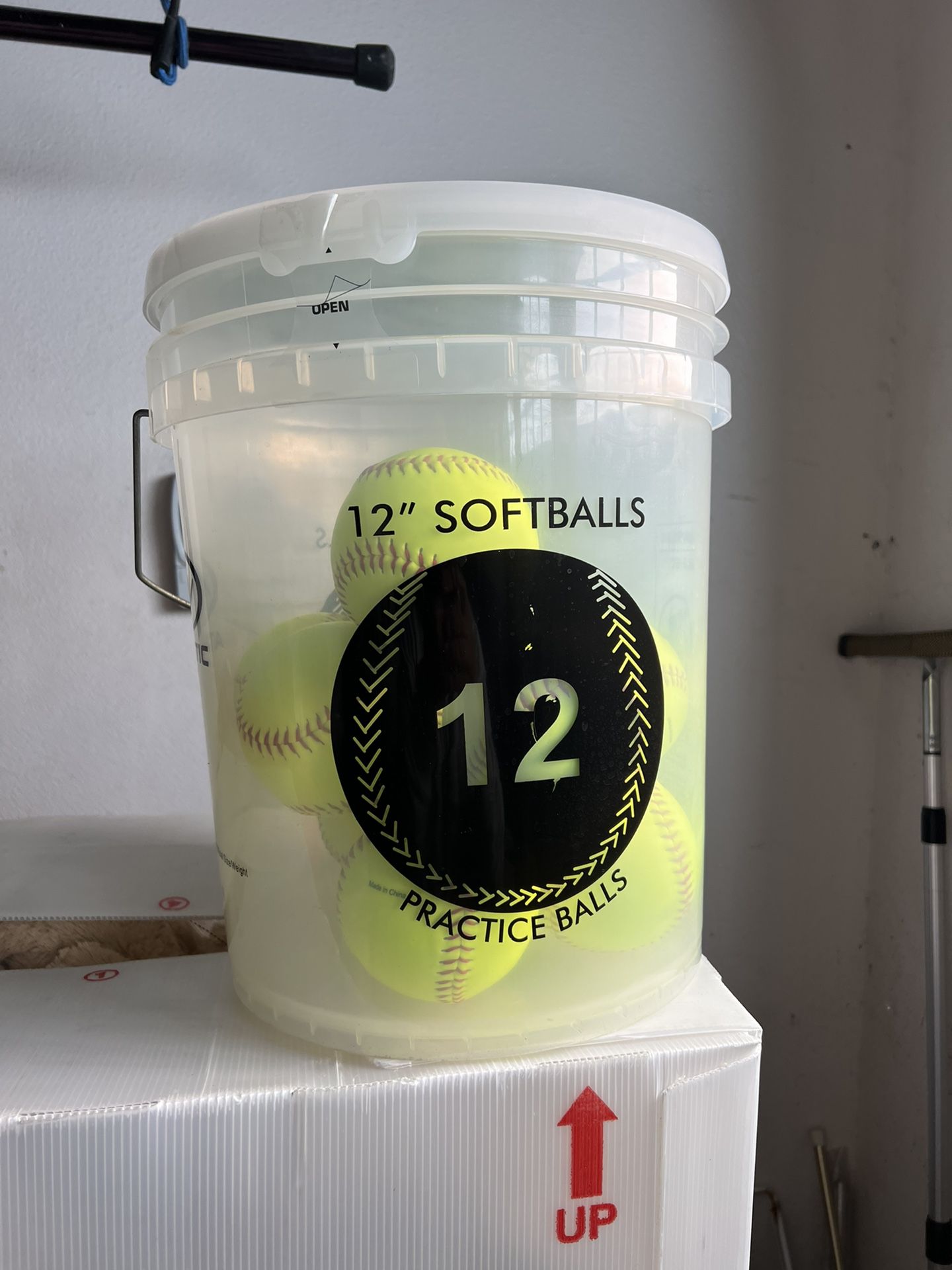 12 in Softball With Bucket 