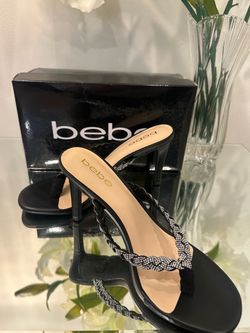 bebe black sandal