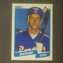 1990 Fleer Chad Kreuter Texas Rangers #303 Baseball Card Vintage Collectible Trading Sports MLB Major League Pro