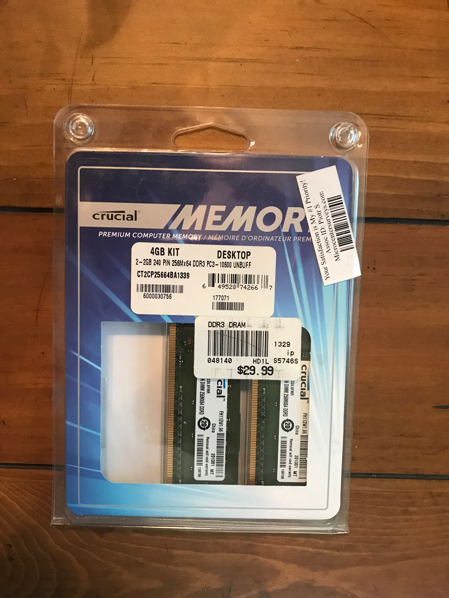 Crucial Memory Brand Premium Desktop Computer Memory