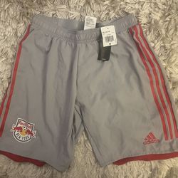 Adidas MLS Authentic New York Red Bull Home Soccer Shorts Football Men’s Size Medium M Players Version 