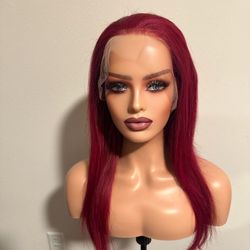 Burg 13x4 Human Hair Wig 24in