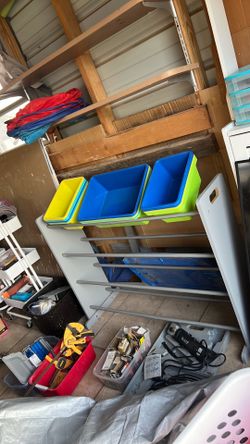 kids storage organizer / toy bin rack