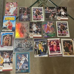 17 card NBA basketball Cavs Cavaliers Rc & vet lot LeBron James Darius Garland Donovan Mitchell Prizm Phoenix prestige etc .  Etc All cards are In goo