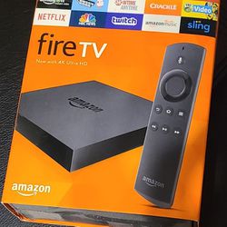 Stream TV 🎬  FireTV Amazon Square - Android - SD Memory - All Cables & Remote - Reset 