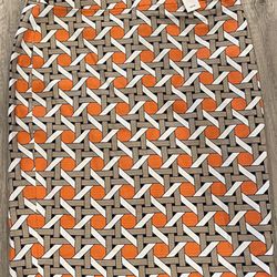 Banana Republic Women's Size 6 Orange Pencil Skirt Basket Weave Pattern Lined-Brand new with tags