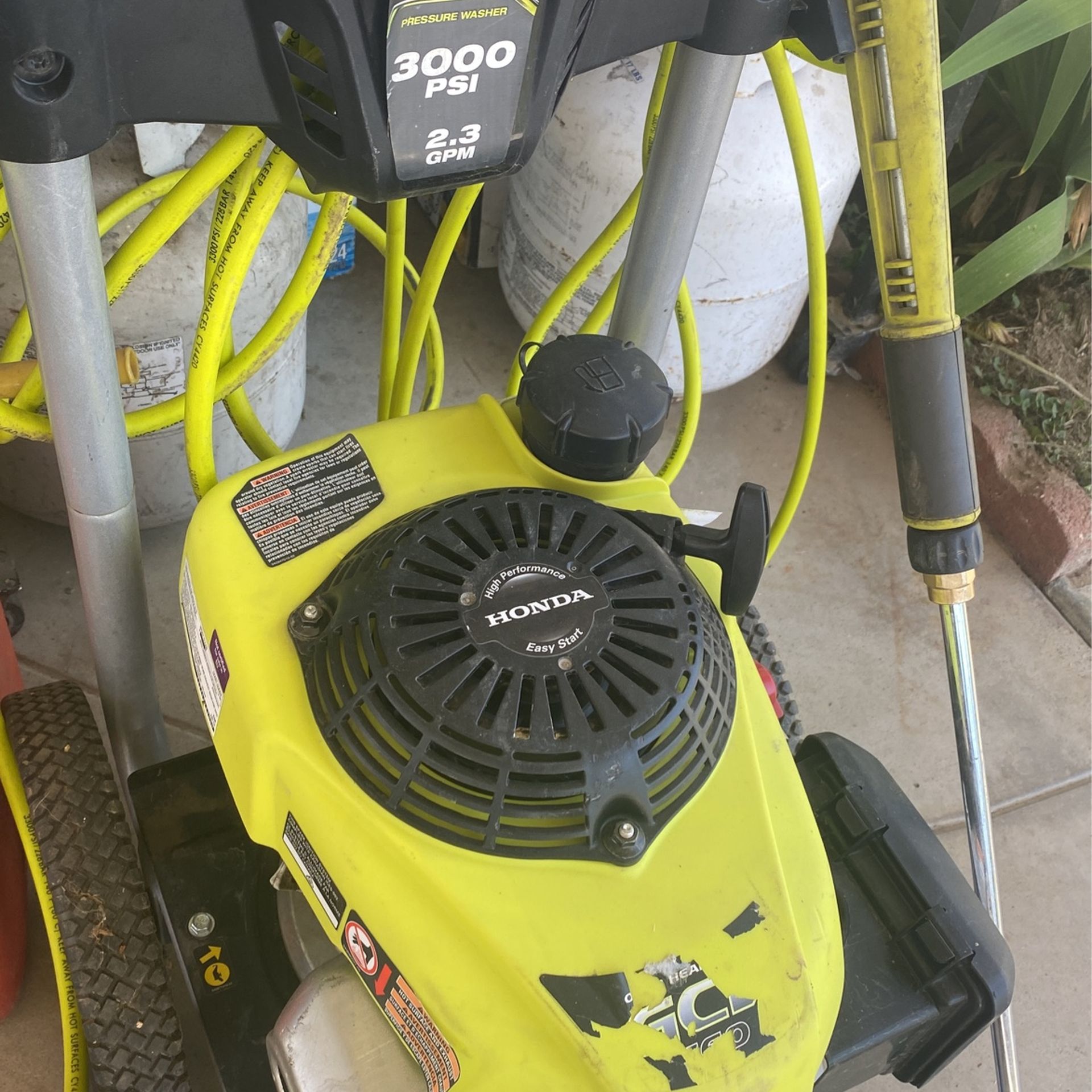 Ryobi 3000 Pressure Washer With Honda Motor Works Great Lawn & Garden