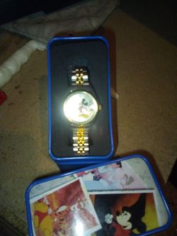 New Two-tone Gold And Silver Mickey Mouse Watch Brand New
