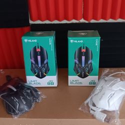 2 PACK Milang Game Mouse, Limit Blade, Sports Gaming Series Rainbow Backlight