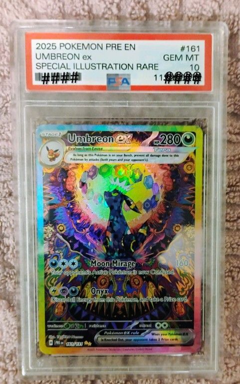 Umbreon EX – Prismatic Evolutions (2025) Special Illustration Rare #161 – PSA 10 Gem Mint