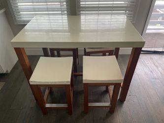 High  white dining table