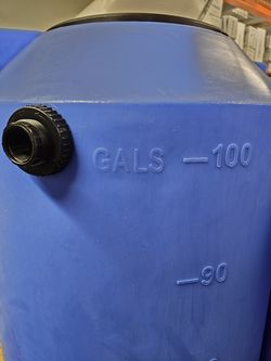 100 Gallon Blue Atmospheric Water Storage Tank | Heavy-Duty Polyethylene Tank