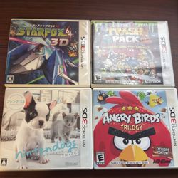 3DS Angry Birds, Nintendo Dogs, The Trash Truck And Starfox Bundle Games
