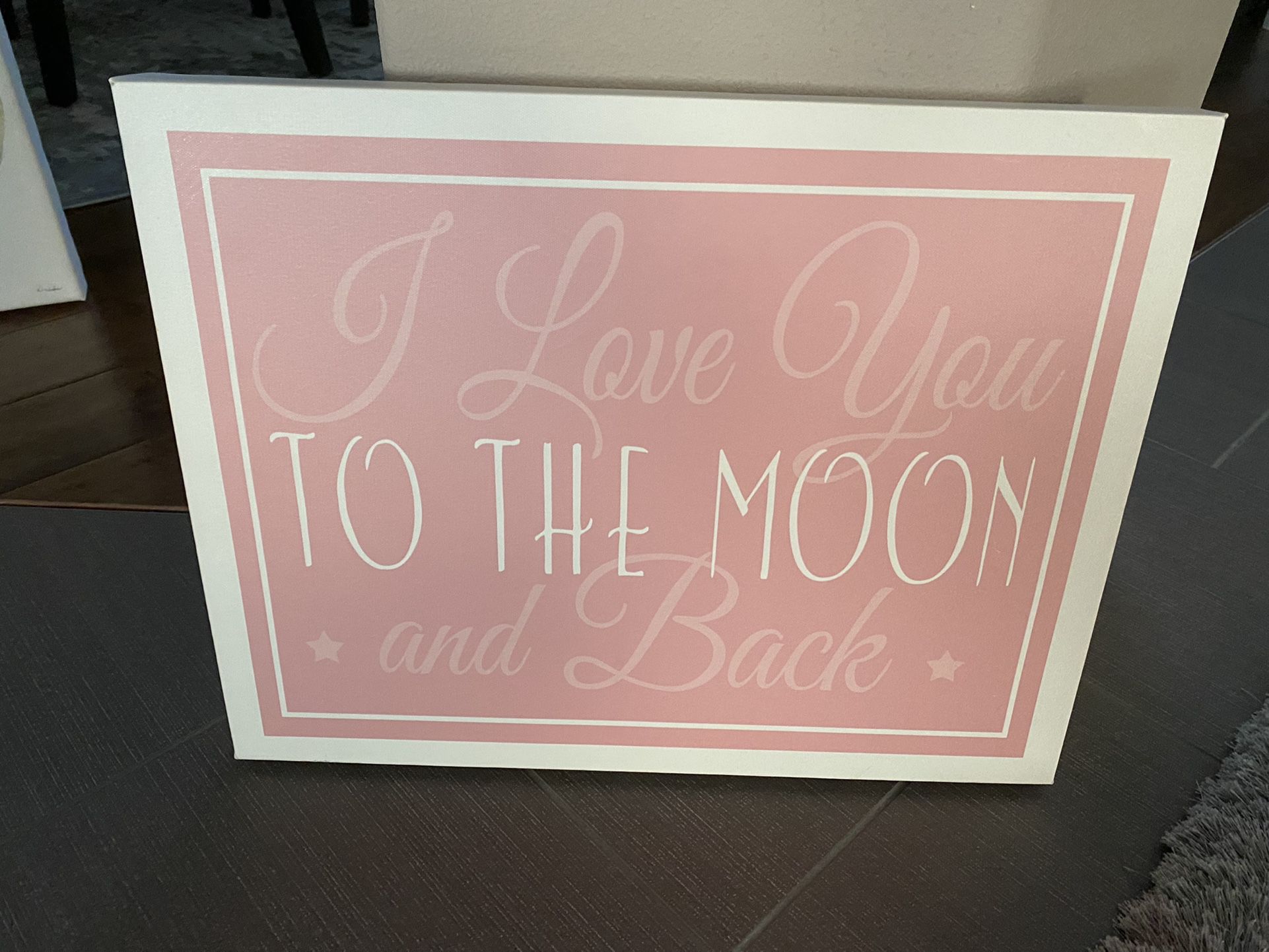 “I Love You To The Moon” Canvas
