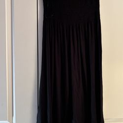 Elegant Black Strapless Dress Size Medium 