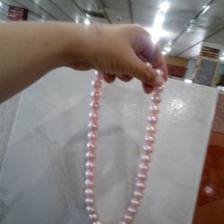 Pink Pearl Necklace 