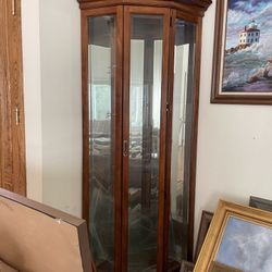 Free Corner Cabinet 6 Shelf With Lighting