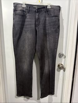 Mens Old Navy Slim Etroit Stone Wash Black Jeans Size 36X32