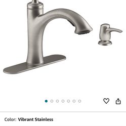 Kohler K-R16399-SD-VS Elliston Kitchen Sink Faucet, Vibrant Stainless