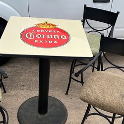 Vintage Corona Cerveza Extra Table With Chairs 