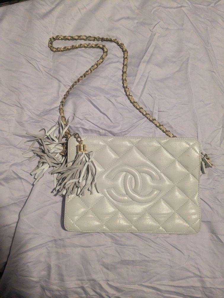 Vintage White Chanel Bag 