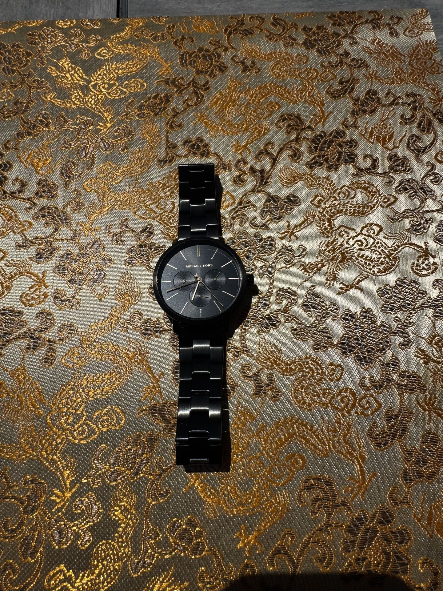 Michael Kors Watch Black And Gold