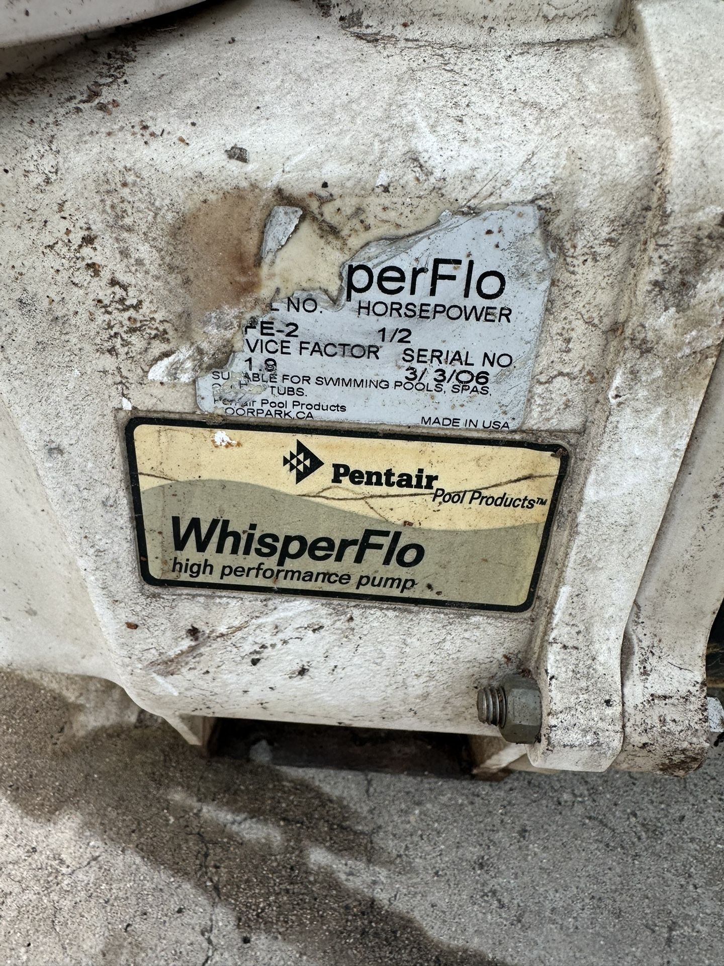 Pentair Pool Motor And Housing