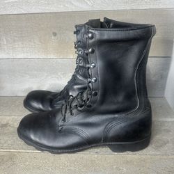 RO Search 1993 Combat Boots Black Leather Army Left 11R Right 11 1/2 R Vintage