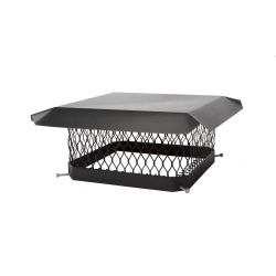 GAF Master Flow Chimney Cap, 13"x13", Galvanized Steel, Black