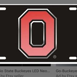 Ohio St Buckeyes License Plate 