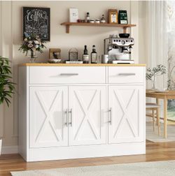 Farmhouse Style Multifunction Storage Cabinet / Buffet Cabinet