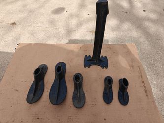 Black Cast Iron Shoe Last Set with Stand