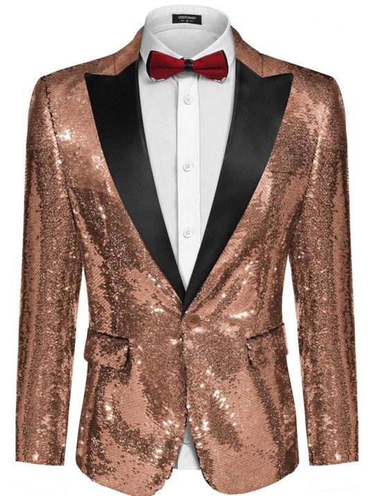 Sequin Tuxedo Blazer