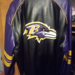 NFL Baltimore Ravens Xl Faux Leather Jacket


