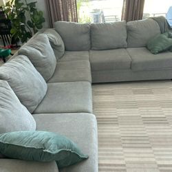 Gray Sectional Couch Sofa 