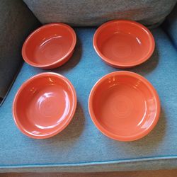 Fiestaware Orange Soup/Cereal/Dessert Bowls.