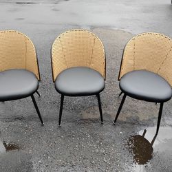 3 wicker chairs