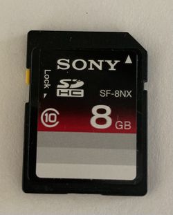SONY 8GB (SF-8NX) SD Memory Card (Many Available) - New