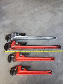 Ridgid pipe wrenchs (2) 24', 18", and 14"