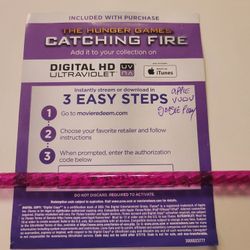 $4 DIGITAL HD MOVIE THE HUNGER GAMES CATCHING FIRE
