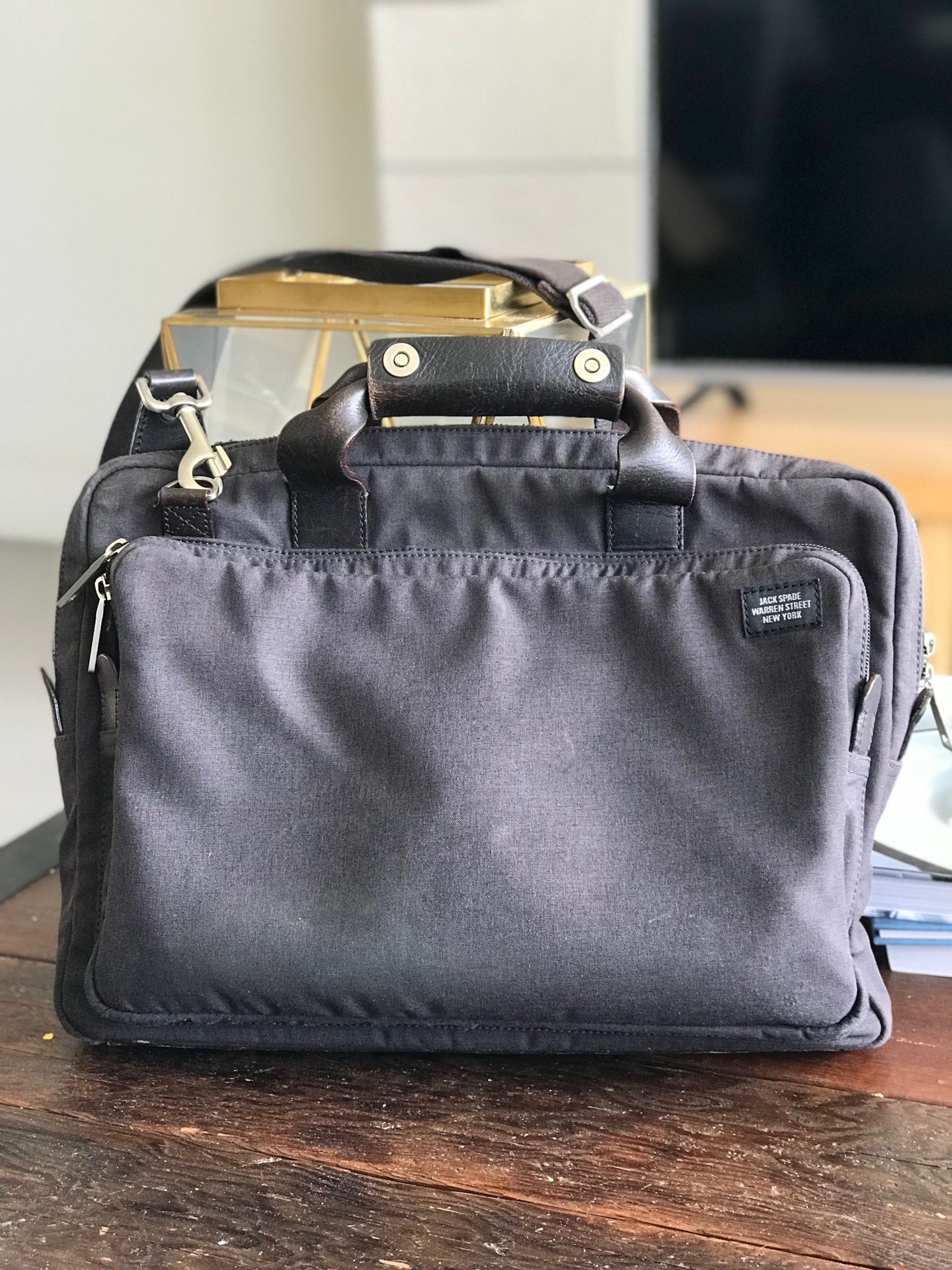 Jack Spade Charcoal Gray Messenger Bag