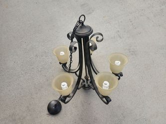 Bronze finish rustic chandelier