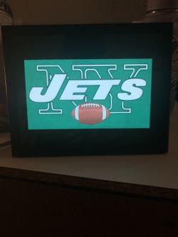 NFL Jets LED framed light Sound Activated