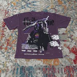 Civil Regime Reaper Purple Oversized Tee