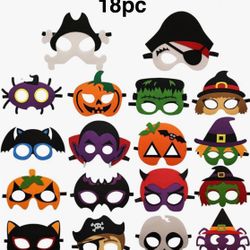 18pcs Pirate Felt Masks Party Favors for Kids