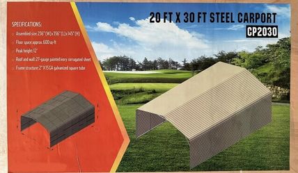 20x30 Metal Car Port Cover