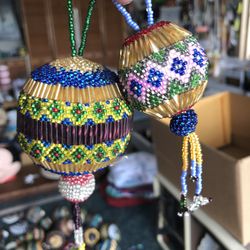 Handmade Keychain or Christmas bulb