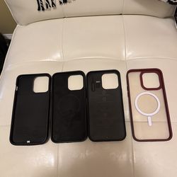 iPhone 14 Pro Max Phone cases and extended battery Pack case in black.