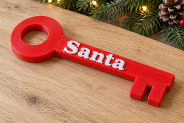 Santa Key Keepsake | Christmas Eve Tradition Decor | Custom Colors | 3D Printed