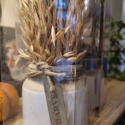 Set Of 2 Dried Grass Harvest Table Decor